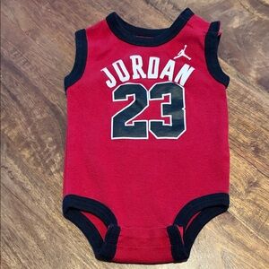 Jordan #23 0-6 months baby onesie